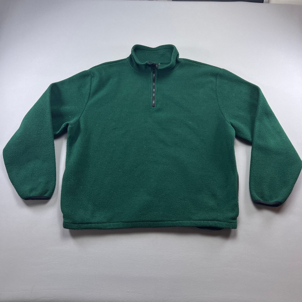 Vintage Colorado Timberline Sweatshirt Mens L Green Fleece Oversized Quarter Zip